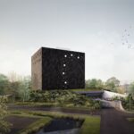 Ontwerp voor een depotgebouw voor de collecties van verschillende musea door DP6 architectuurstudio en De Unie Architecten