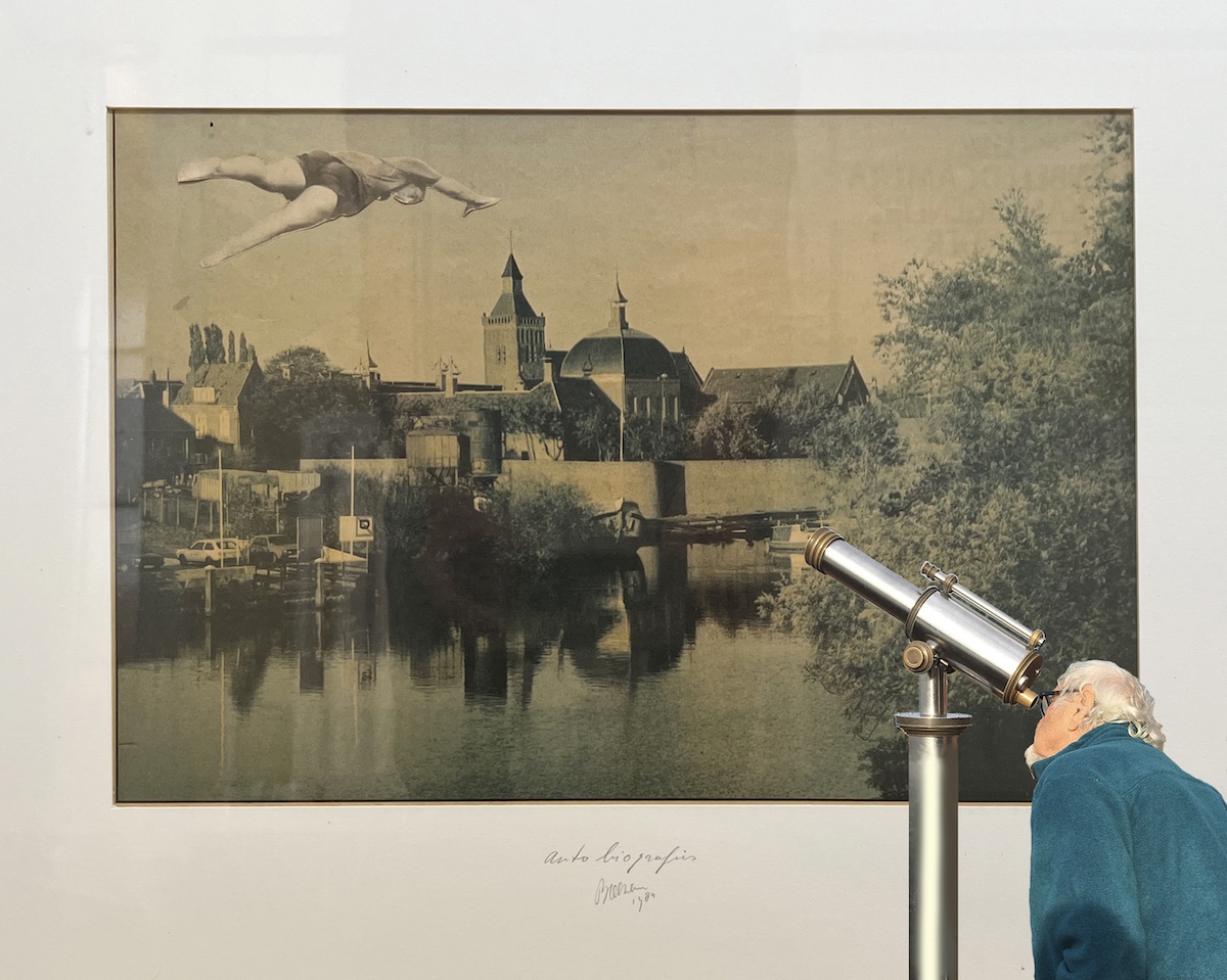 Collage van nieuw kunstwerk in de openbare ruimte door Marinus Boezem
