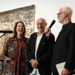 Emilie Gordenker (l), Anselm Kiefer en Rein Wolfs (r), foto: Maarten Nauw