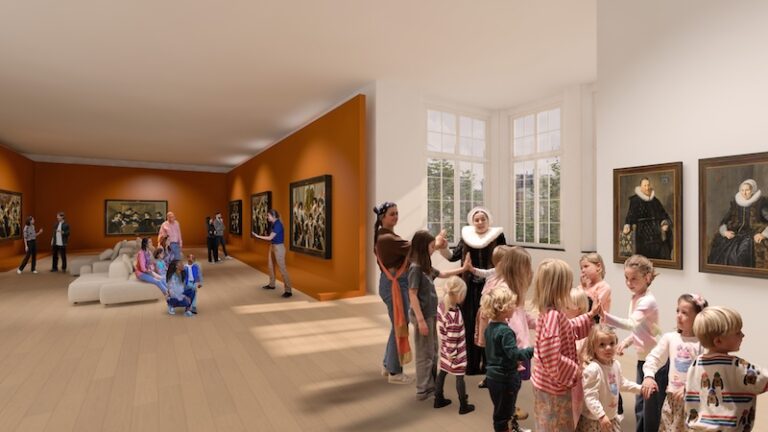 ef166746-6432-f5a6-bec8-541c1ba42c33 kopie Impressie van de Schutterszaal van het Frans Hals Museum in de Egelantier, door Lies Willers