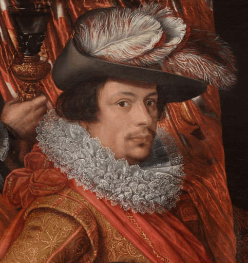 Zacharias Paulusz, ‘Officieren en vaandeldragers van de Oude Schutterij van Alkmaar’ (uitsnede), 1621