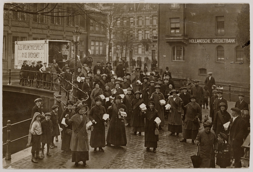 Manifestatie van de SDAP voor vrouwendag, 1916