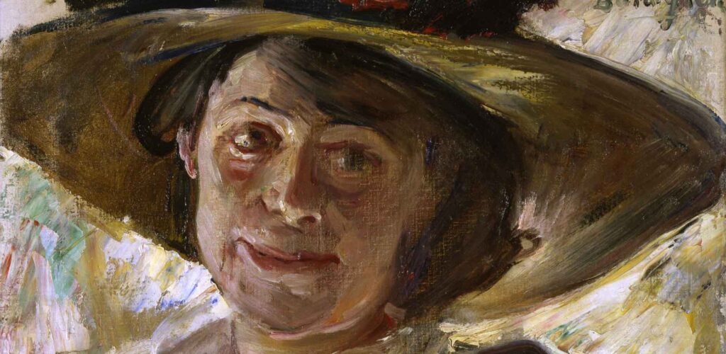 Lovis Corinth, Woman with Rose Hat, 1912, detail, oil on canvas © Staatliche Museen zu Berlin, Nationalgalerie / Reinhard Saczewski