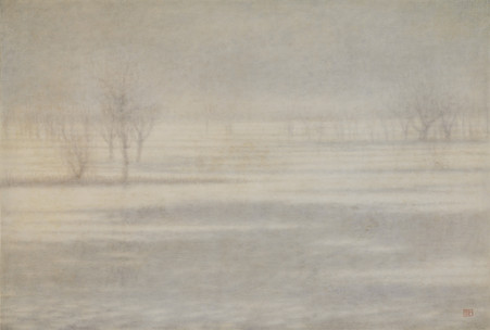 Qiu Shihua, Ohne Titel, 1986, Mischtechnik auf Papier, 102,5 x 152,5 cm