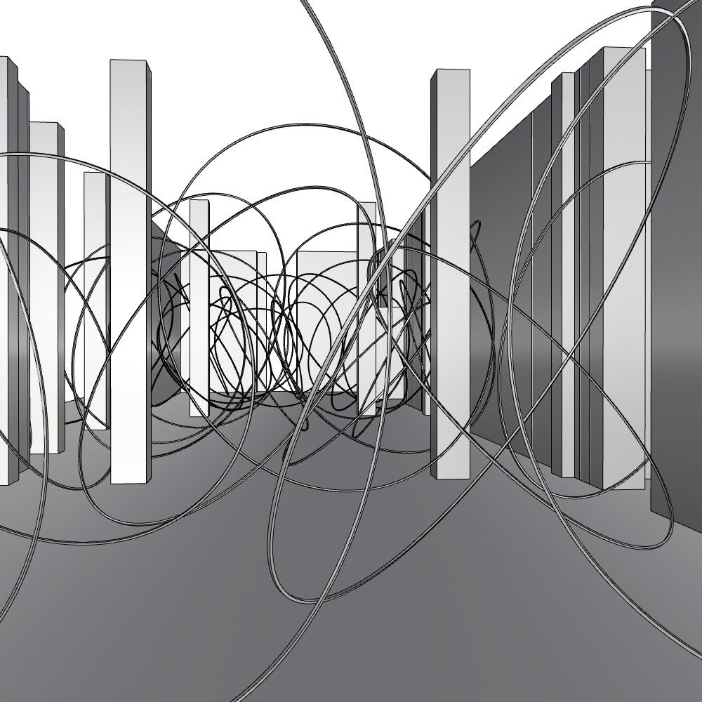 Antony Gormley, Orbit Field, render, © Antony Gormley