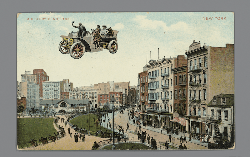 Theodor Eismann (uitgever), 'Zwevend boven New York', afgestempeld in 1908, foto: Rijksmuseum