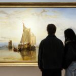 Bezoekers bij J.M.W. Turner, ‘Dort, or Dordrecht: The Dort Packet-Boat from Rotterdam Becalmed’, 1818, foto: Aad Hoogendoorn