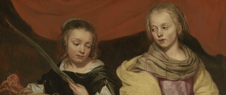 Michaelina Wautier, ‘Twee meisjes als de heiligen Agnes en Dorothea’, ca. 1650