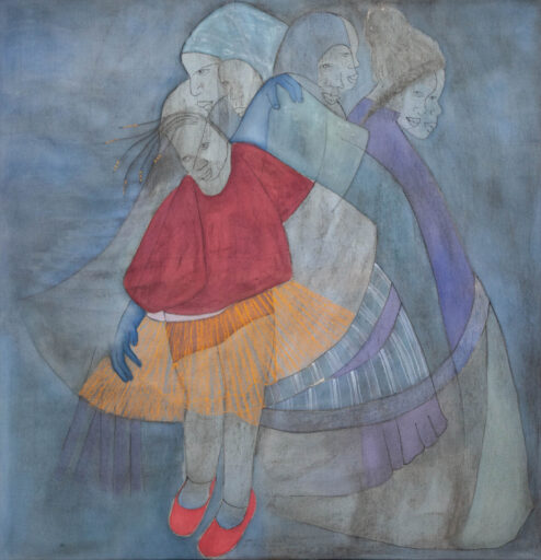 4. Ivna Esajas, Noni, 2023, 120 x 115 cm, mixed media op doek Ivna Esajas, ‘Noni’, 2023