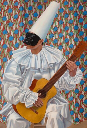 Gino Severini, Pierrot met gitaar, 1923, olieverf op doek, 130 x 89,Collectie Museum Boijmans Van Beuningen, Rotterdam Gino Severini, ‘Pulcinella met gitaar’, 2023, foto: Studio Tromp