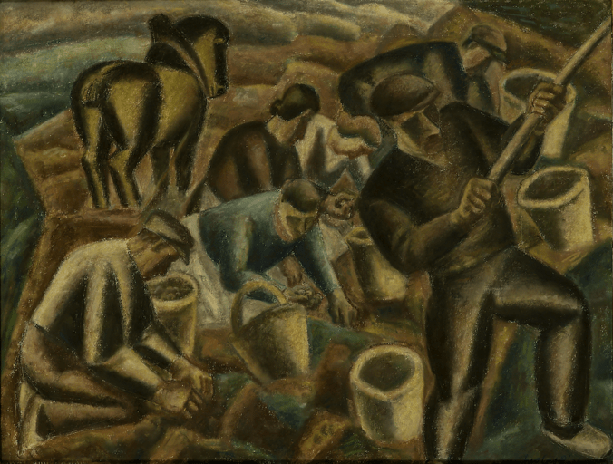 aardappelrooien Leo Gestel, ‘Aardappelrooien’, 1926