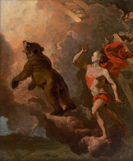 92443_uitsnede Abraham Hondius, ‘Callisto en Arcas’, ca. 1680
