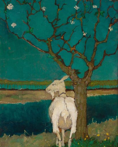 Jan Mankes, ‘Geitje bij bloeiende boom’, 1914, © Kunstgalerij Albricht