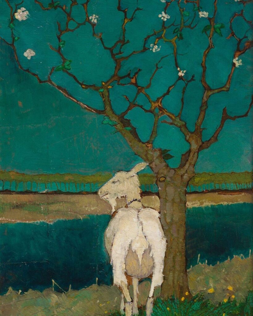 Jan Mankes, ‘Geitje bij bloeiende boom’, 1914, © Kunstgalerij Albricht