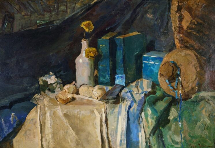 Coba Ritsema, ‘Stilleven met de blauwe boeken’, voor 1919
