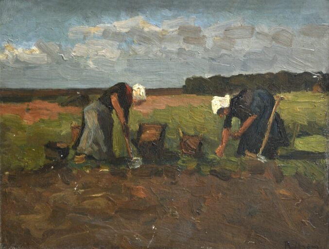 Jacob Ritsema, ‘Aardappelrooien’, ongedateerd