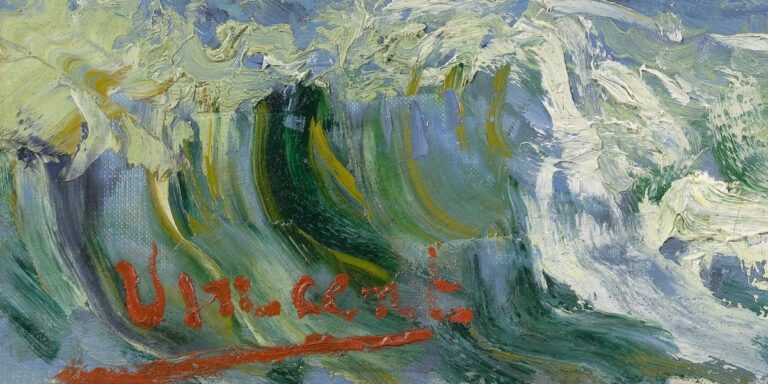 s0117V1962_gb1001 Detail van Vincent van Gogh, ‘Zeegezicht bij Les Saintes-Maries-de-la-Mer’, 1888