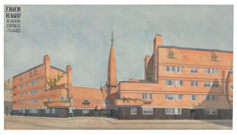 Michel de klerk, Perspectief van de Hembrugstraat, Het Schip, Nieuwe Instituut Michel de Klerk, ‘Perspectief van de Hembrugstraat’, 1927