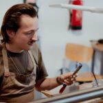 Nathan Verdonk aan het werk, foto: Eileen van Arkel
