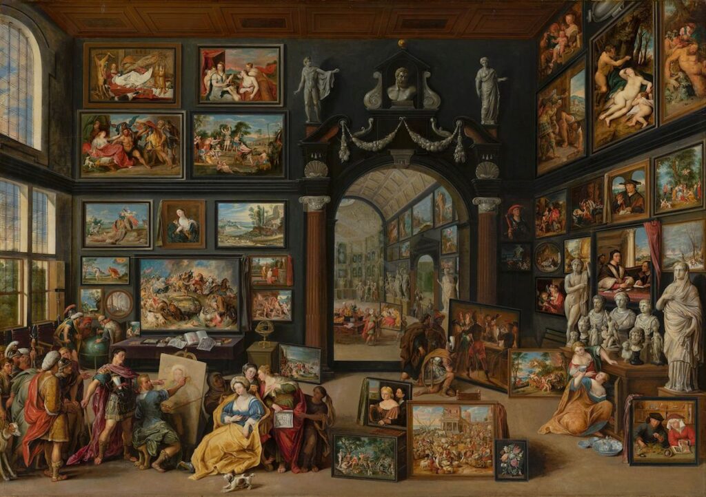 Willem van Haecht, ‘Apelles schildert Campaspe’, ca. 1630